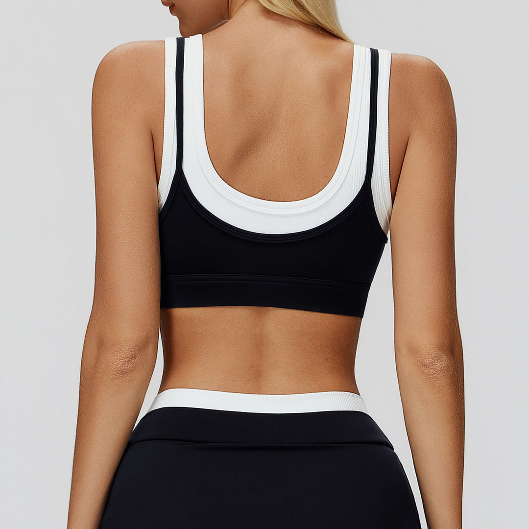 Contrast Running Sports Bra