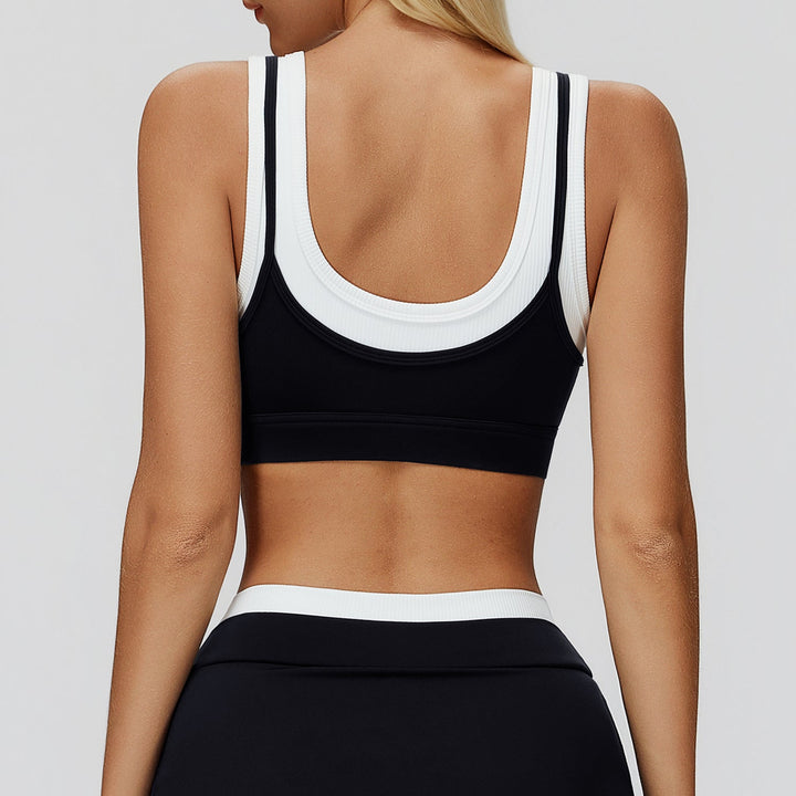 Contrast Running Sports Bra