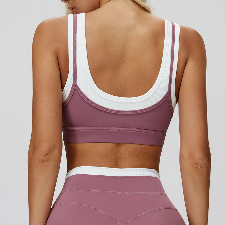 Contrast Running Sports Bra