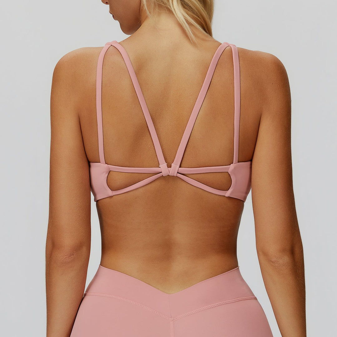 Strappy Cross-Back Sports Bra