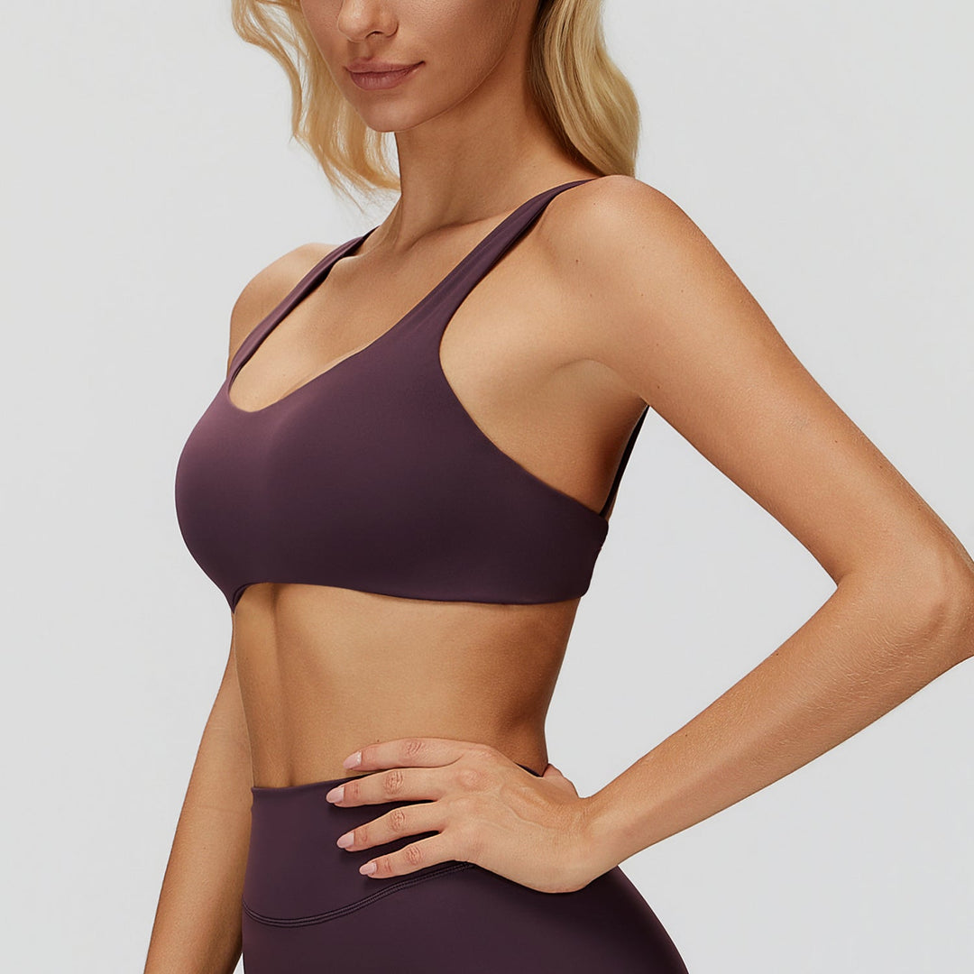 Strappy Cross-Back Sports Bra