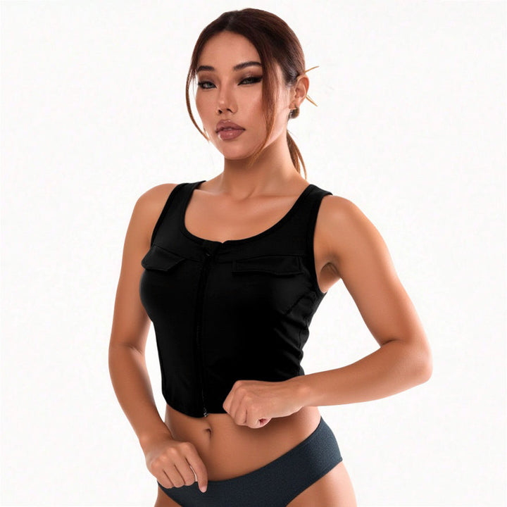 Cargo Style Cropped Sports Tank Top