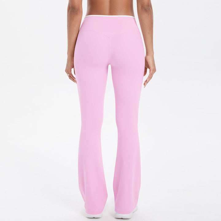 Colorblock V-Waist Cross Sports Flare Leggings