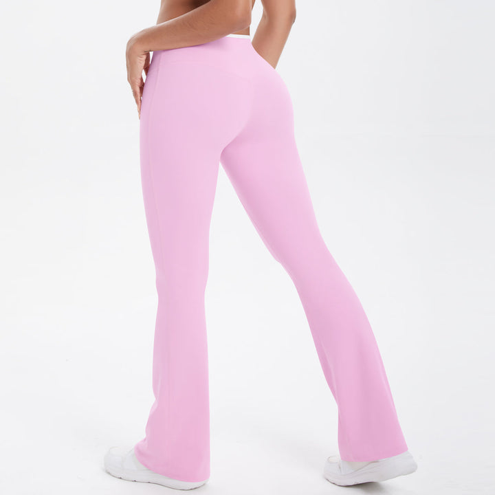 Colorblock V-Waist Cross Sports Flare Leggings