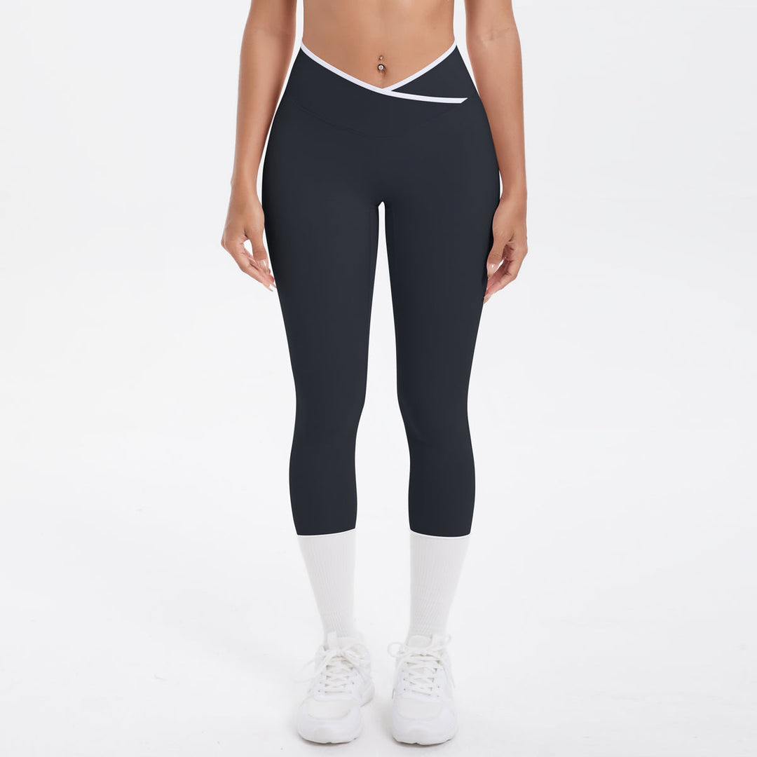 Colorblock V-Waist Cross Sports Leggings