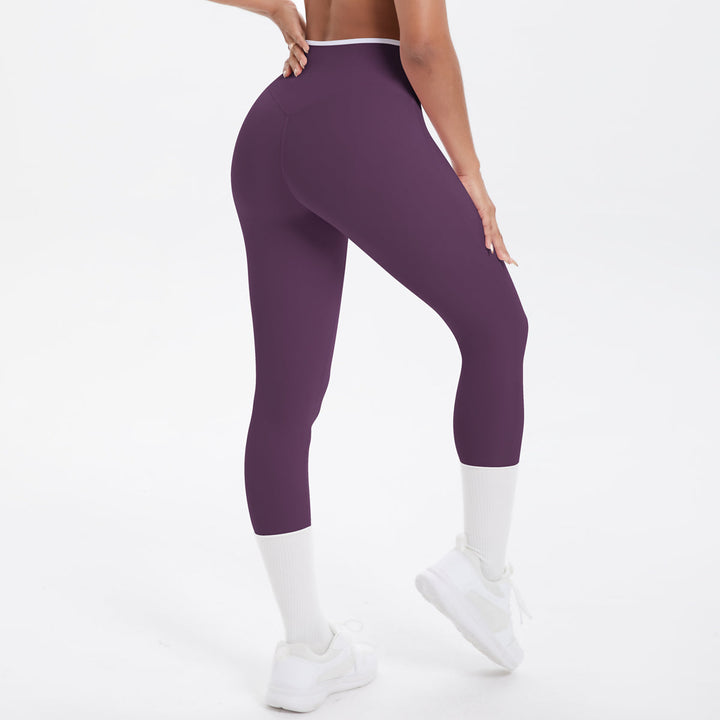 Colorblock V-Waist Cross Sports Leggings