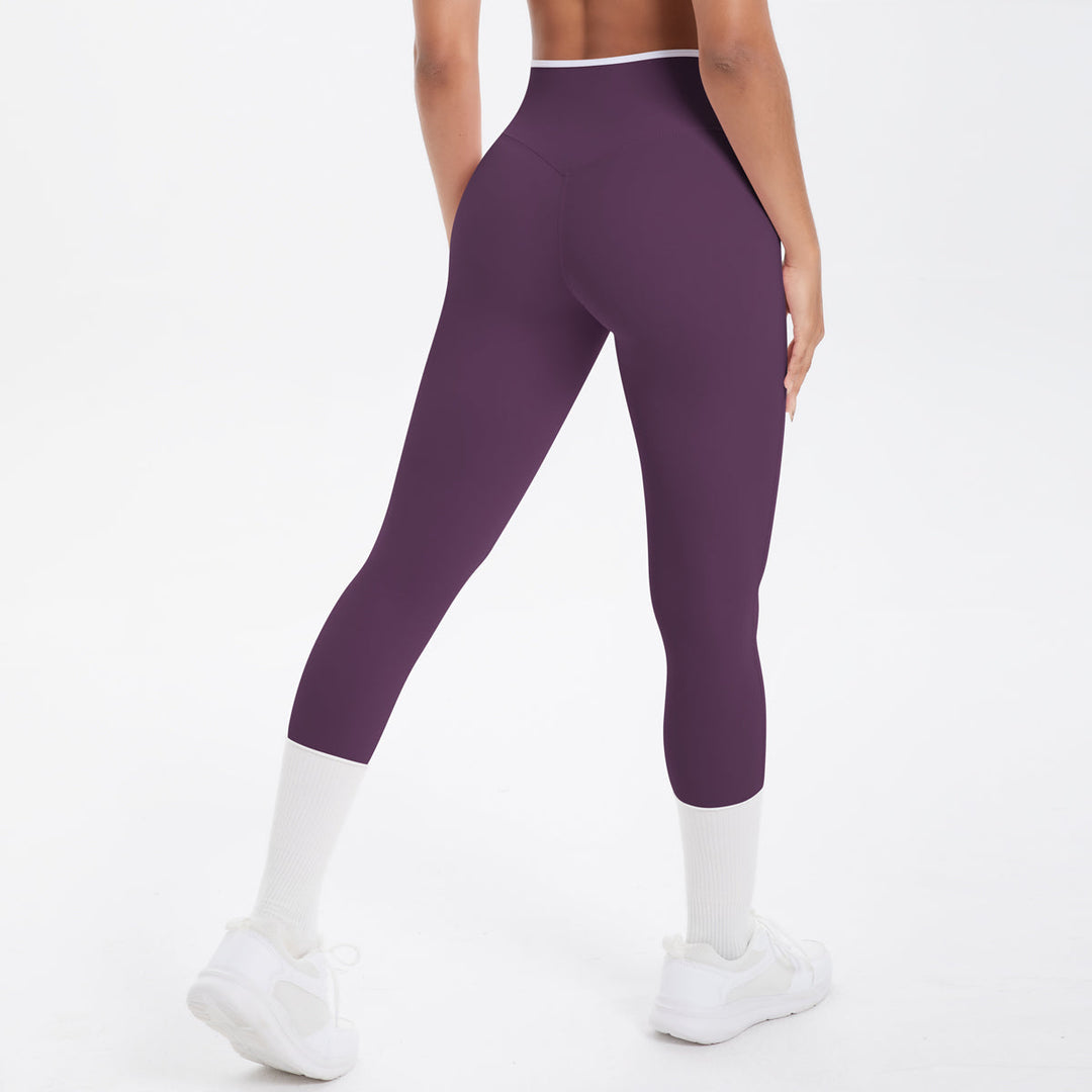 Colorblock V-Waist Cross Sports Leggings