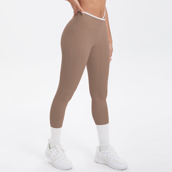 Colorblock V-Waist Cross Sports Leggings