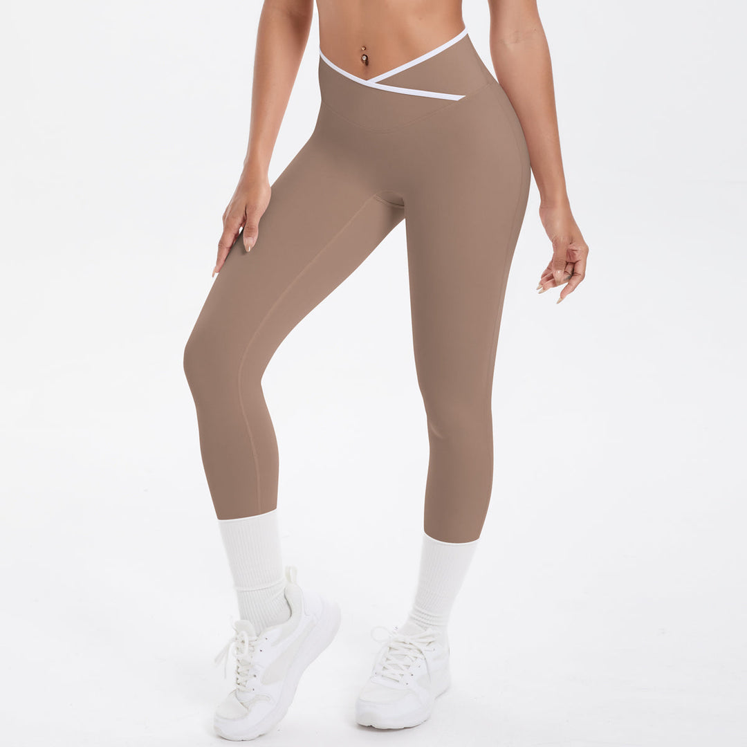 Colorblock V-Waist Cross Sports Leggings