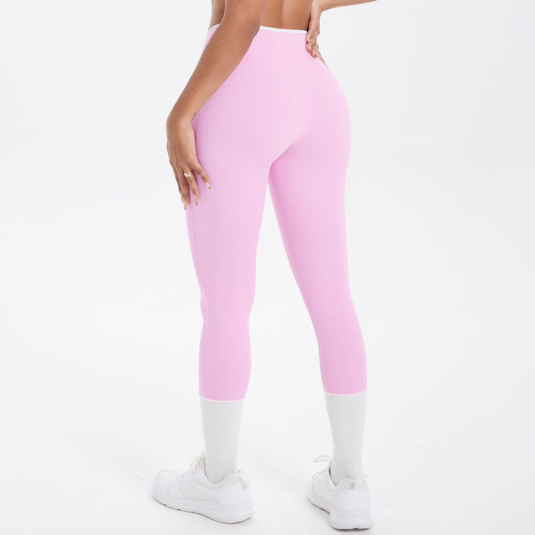 Colorblock V-Waist Cross Sports Leggings