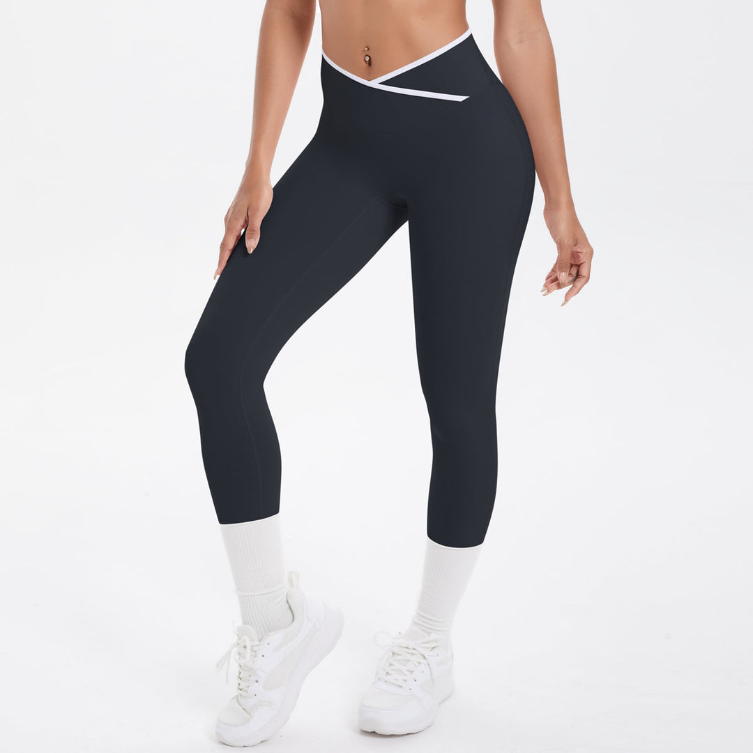 Colorblock V-Waist Cross Sports Leggings