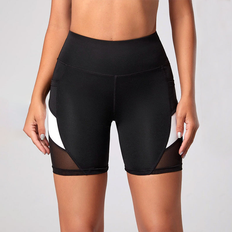 Contrast Mesh Panel Shorts