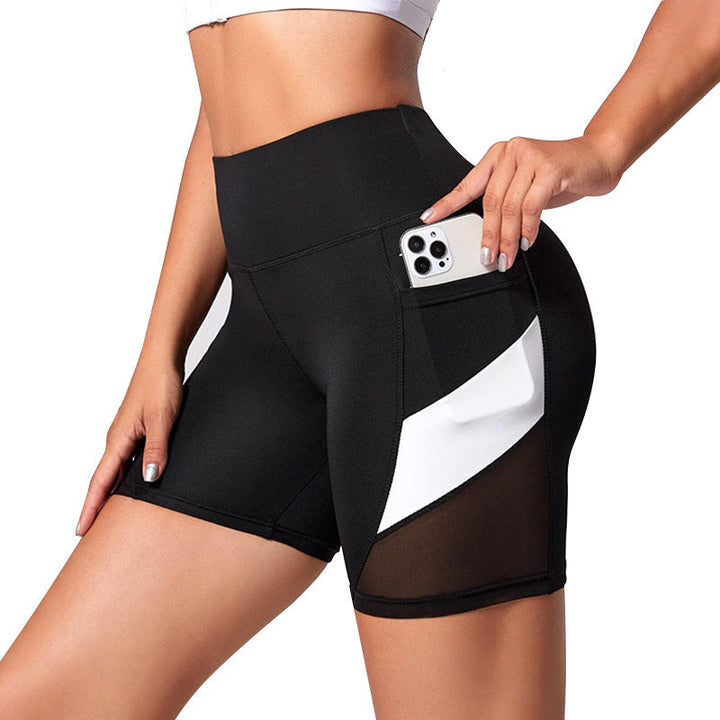 Contrast Mesh Panel Shorts