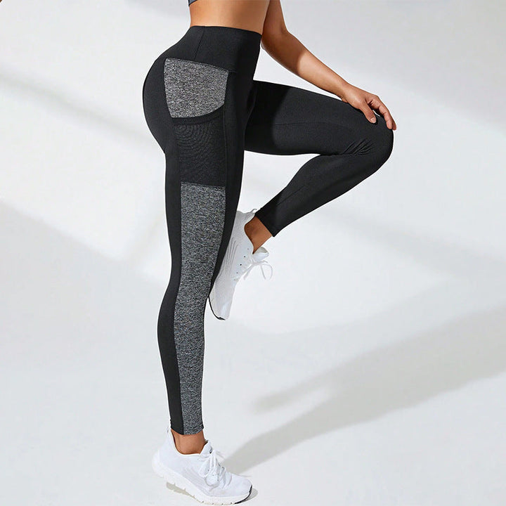 Contrast Panel Fitness Leggings