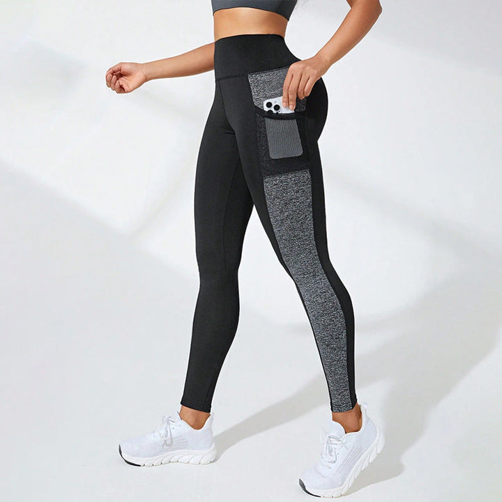 Contrast Panel Fitness Leggings