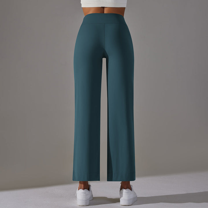 High-Waist Straight-Leg Sports Pants