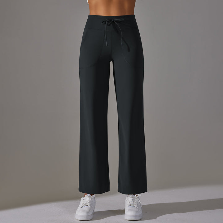 High-Waist Straight-Leg Sports Pants