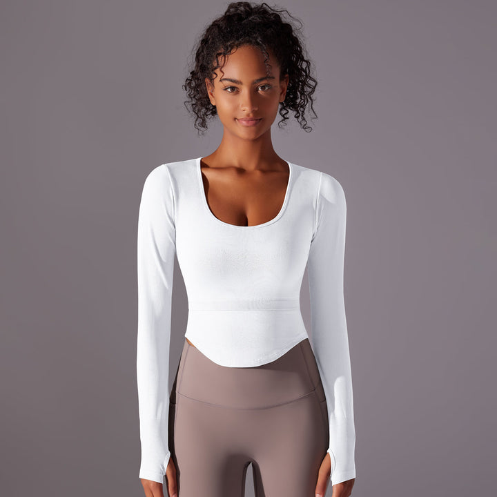Ribbed Seamless Long Sleeve Workout Top