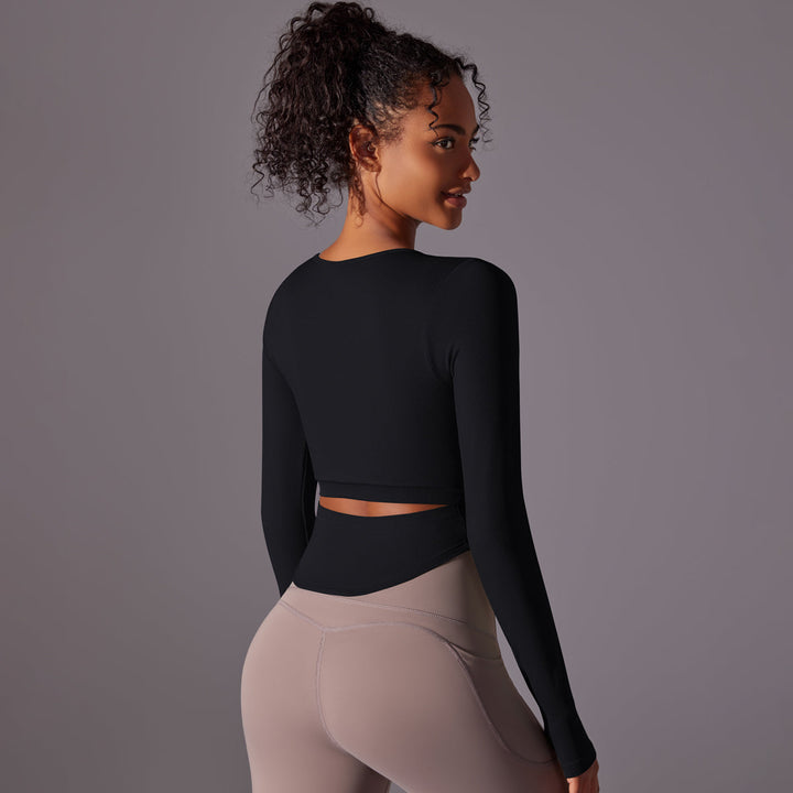Ribbed Seamless Long Sleeve Workout Top