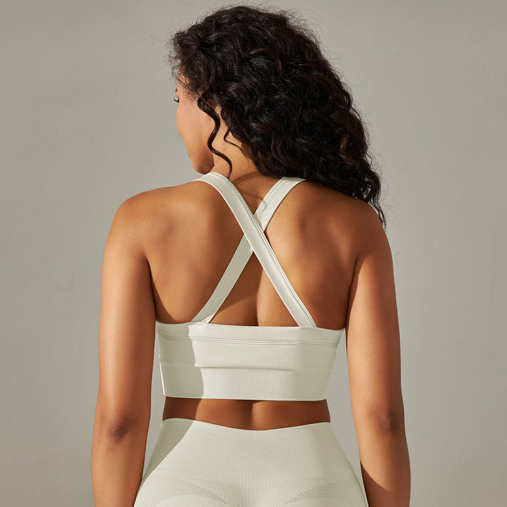 Seamless Cross-Back Sports Bra