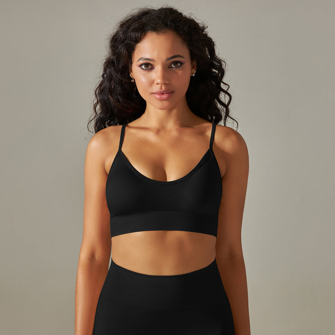 Seamless Thin-Strap Sports Bra