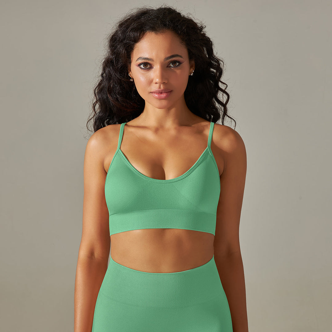 Seamless Thin-Strap Sports Bra