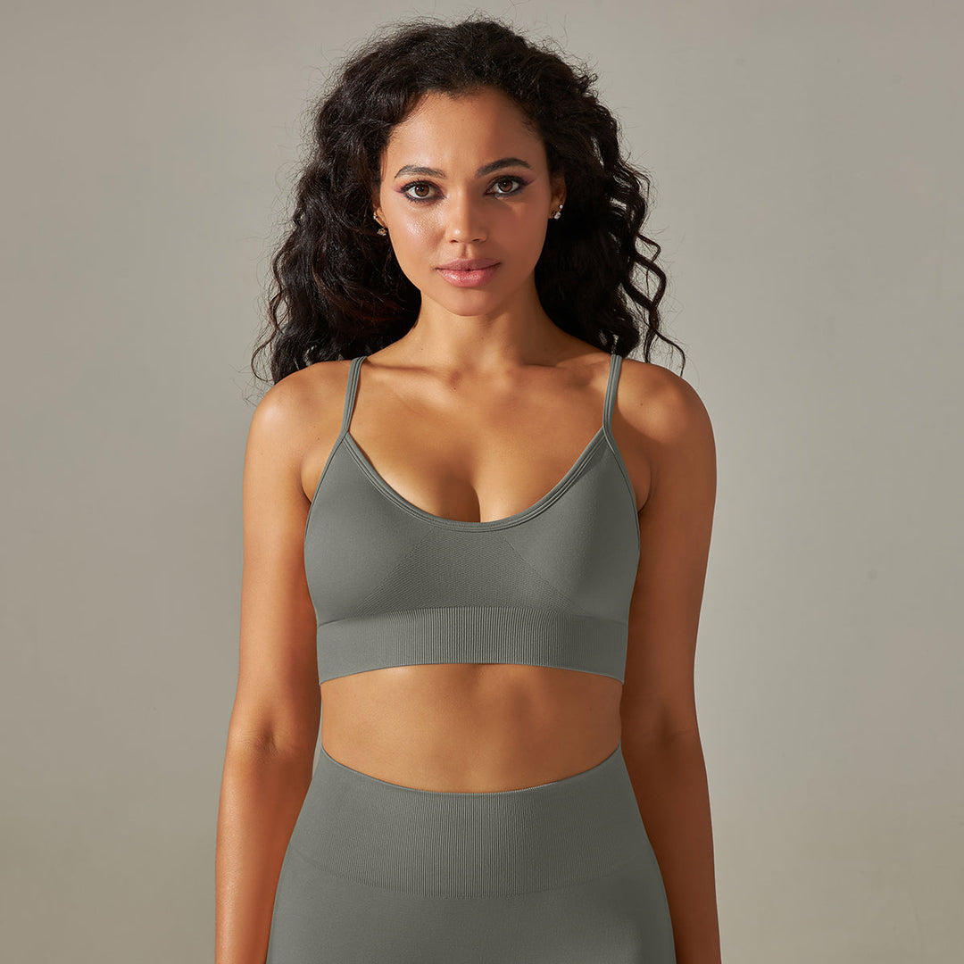 Seamless Thin-Strap Sports Bra