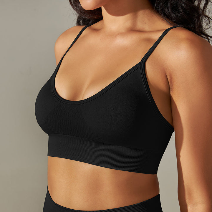 Seamless Thin-Strap Sports Bra