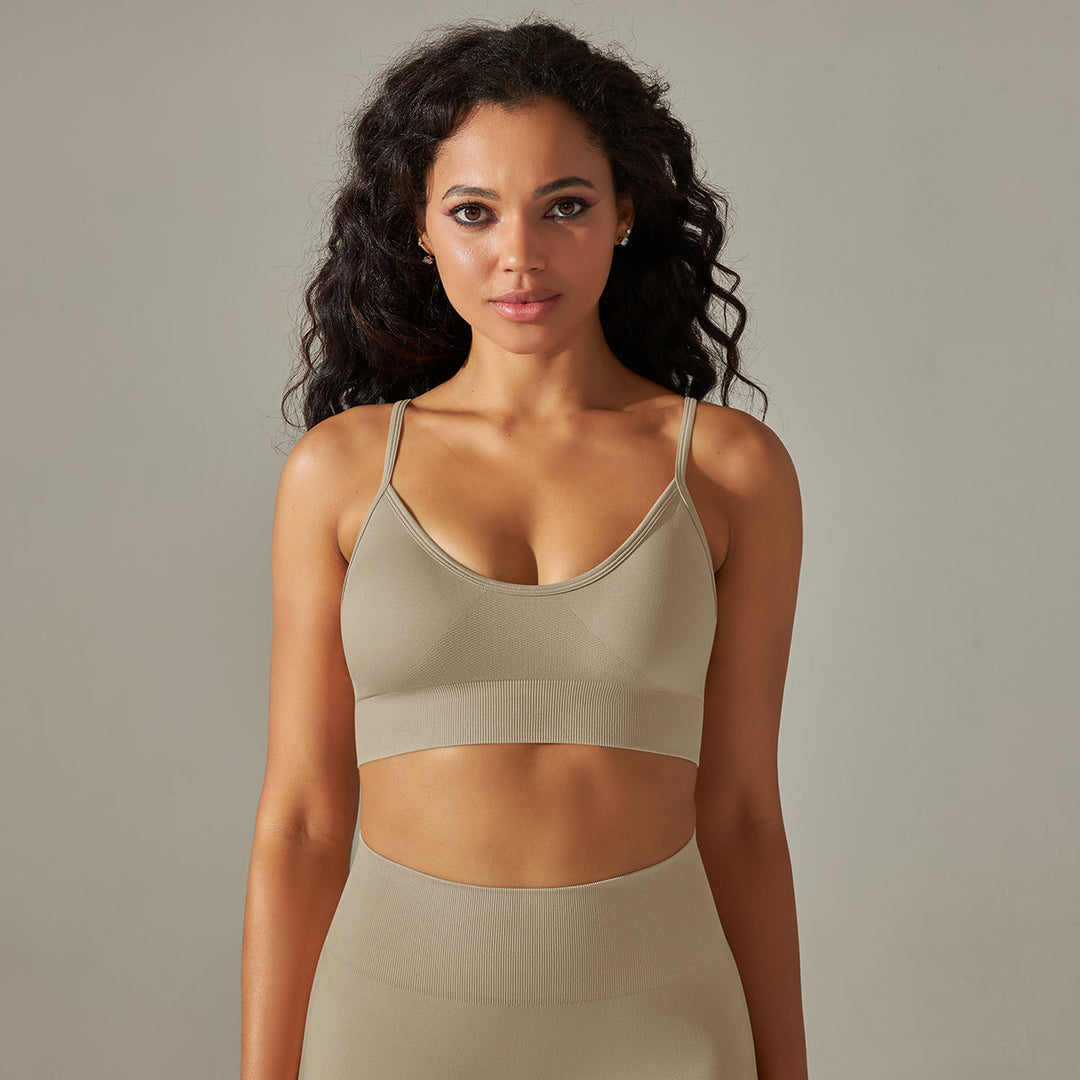 Seamless Thin-Strap Sports Bra