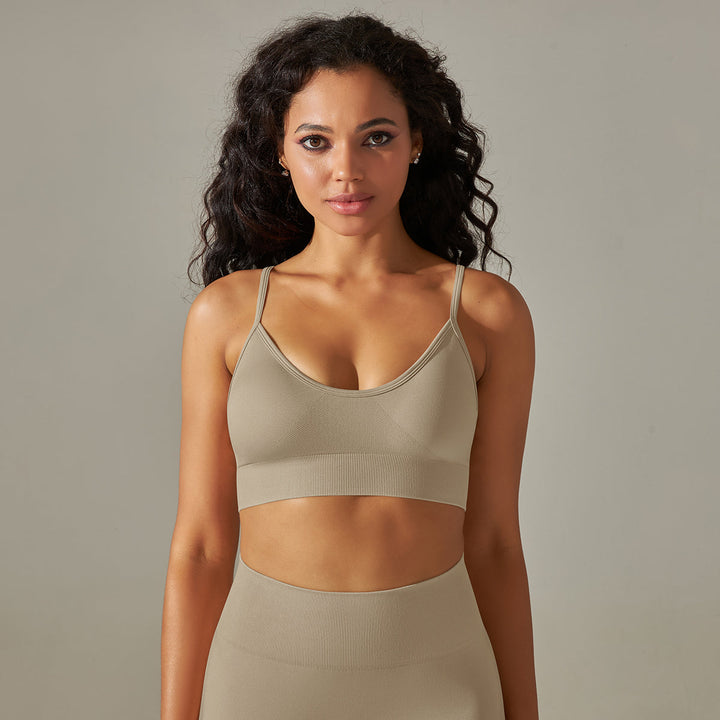 Seamless Thin-Strap Sports Bra