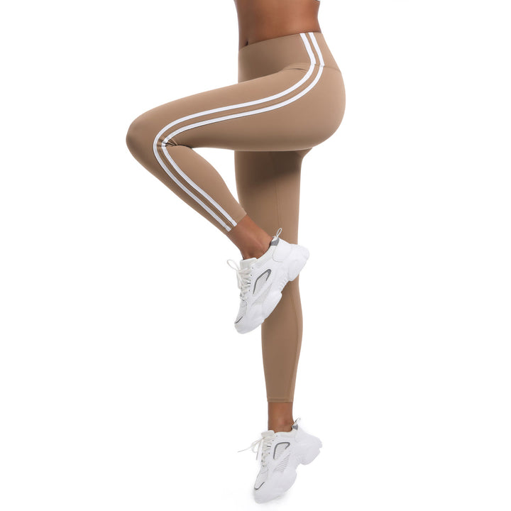 Striped Colorblock High-Waist Leggings